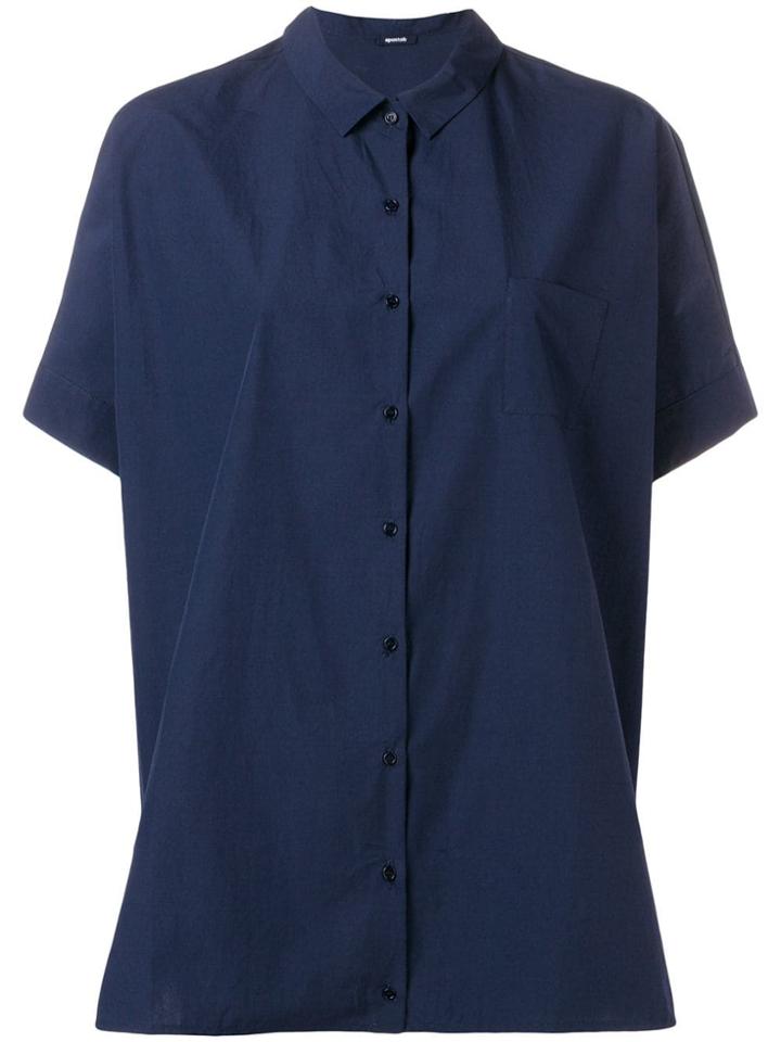 Apuntob Boxy Fit Shirt - Blue