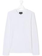 Emporio Armani Kids Teen Logo Sleeved T-shirt - White