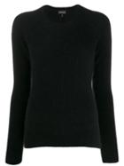 Emporio Armani Long-sleeve Fitted Sweater - Black