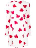 Moschino Vintage 2000's Heart Printed Mini Dress - White
