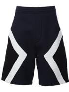 Neil Barrett Neoprene Knee Length Shorts, Men's, Size: Small, Blue, Lyocell/cotton