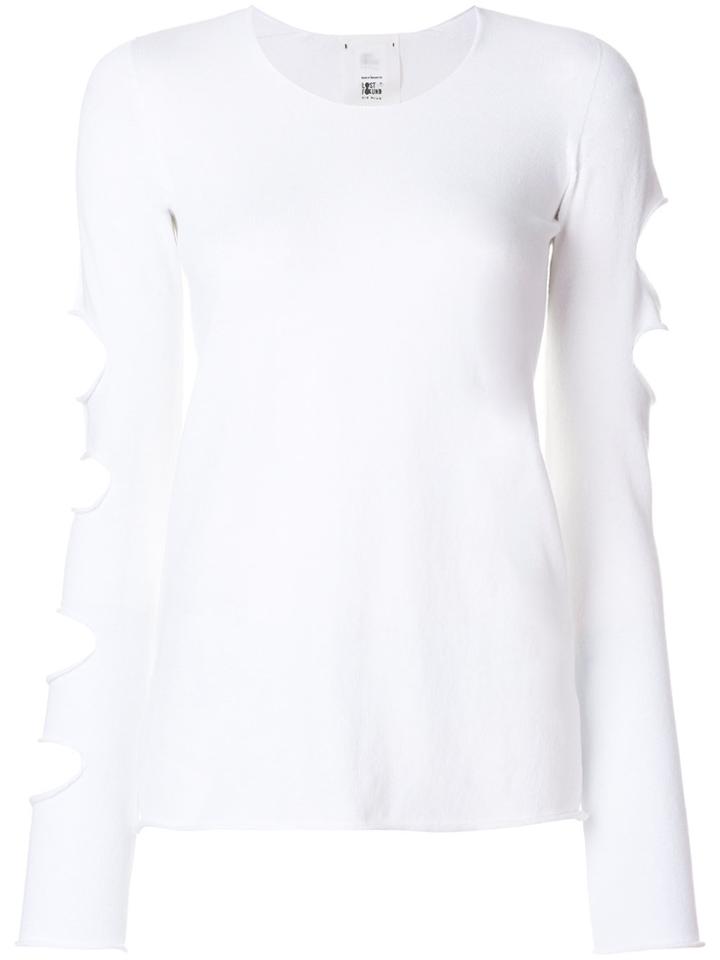 Lost & Found Rooms Cut Sleeve Jumper - White