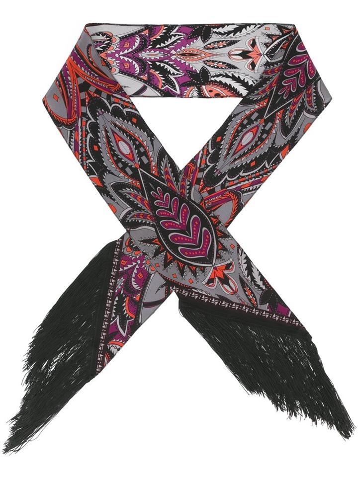 Rockins Paisley Print Scarf, Women's, Grey, Silk