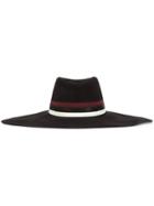 Maison Michel 'elodie' Hat, Women's, Size: Small, Black, Cotton/viscose/wool/rabbit Felt