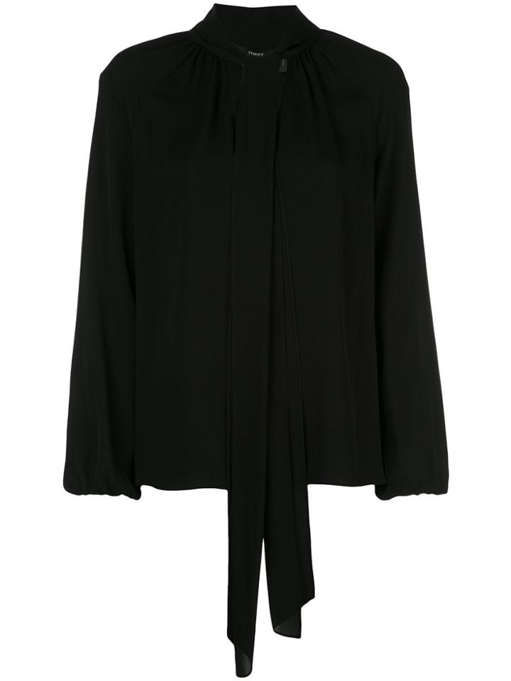 Theory Crepe Blouse - Black