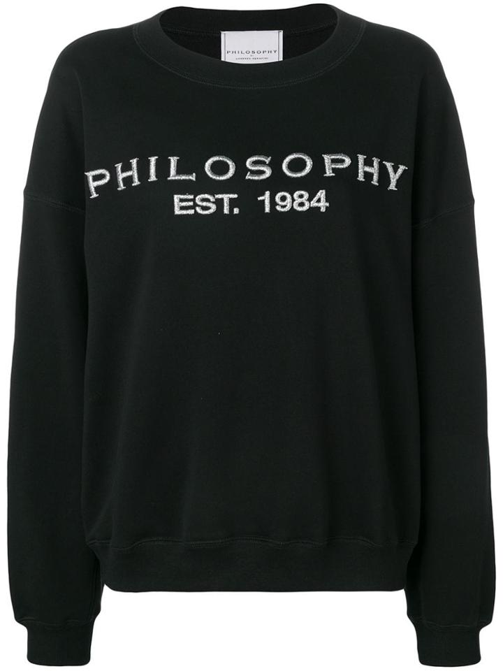 Philosophy Di Lorenzo Serafini Embroidered Logo Sweatshirt - Black