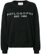 Philosophy Di Lorenzo Serafini Embroidered Logo Sweatshirt - Black