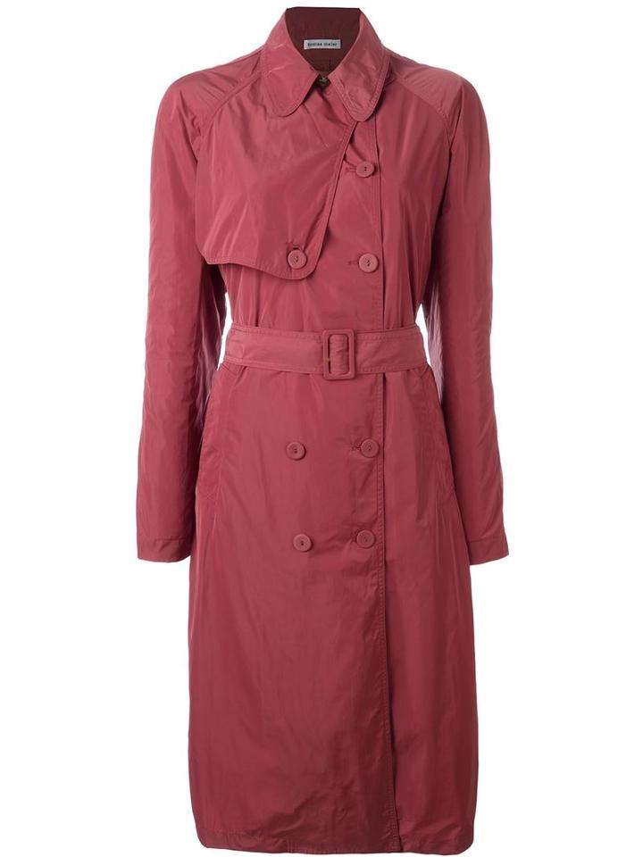 Tomas Maier Belted Trenchcoat, Women's, Size: 8, Pink/purple, Polyester
