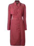 Tomas Maier Belted Trenchcoat, Women's, Size: 8, Pink/purple, Polyester