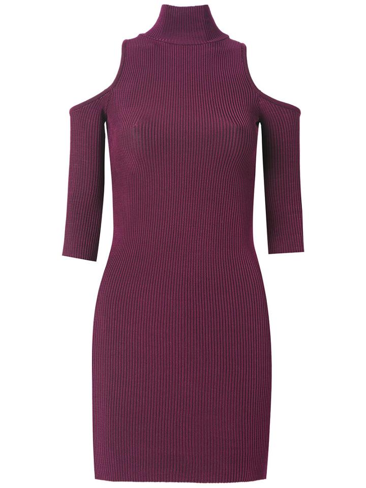 Cecilia Prado - Ribbed Knit Dress - Women - Spandex/elastane/viscose - P, Pink/purple, Spandex/elastane/viscose