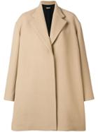 Krizia Oversized Single Breasted Coat - Neutrals