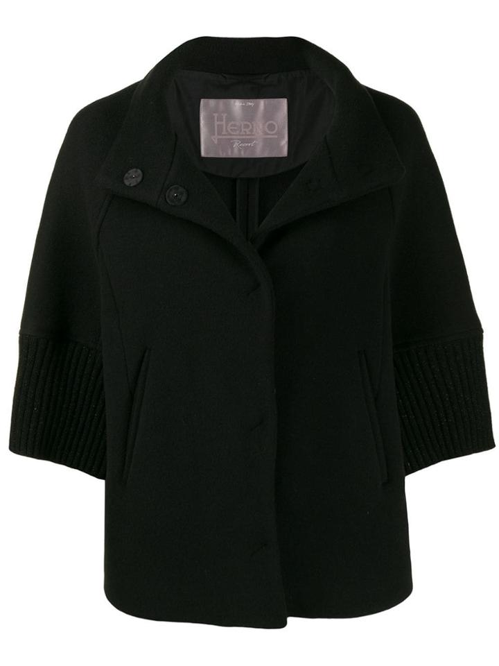 Herno 3/4 Sleeves Jacket - Black