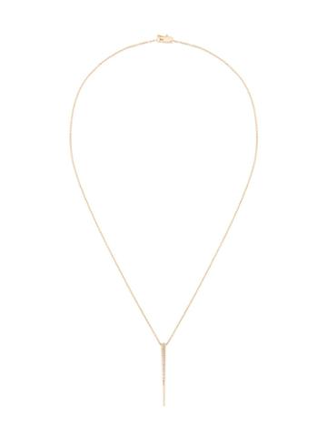 Tejen Fluted Pave Pendant, Women's, Metallic