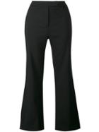 Osman - Yasmin Cropped Trousers - Women - Spandex/elastane/viscose/wool - 8, Black, Spandex/elastane/viscose/wool