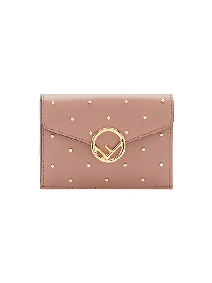 Fendi F Micro Trifold Wallet - Pink