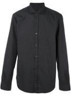Z Zegna Geometric Print Shirt, Men's, Size: 41, Black, Cotton