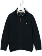 Ralph Lauren Kids Zipped Knit Jacket, Boy's, Size: 11 Yrs, Blue