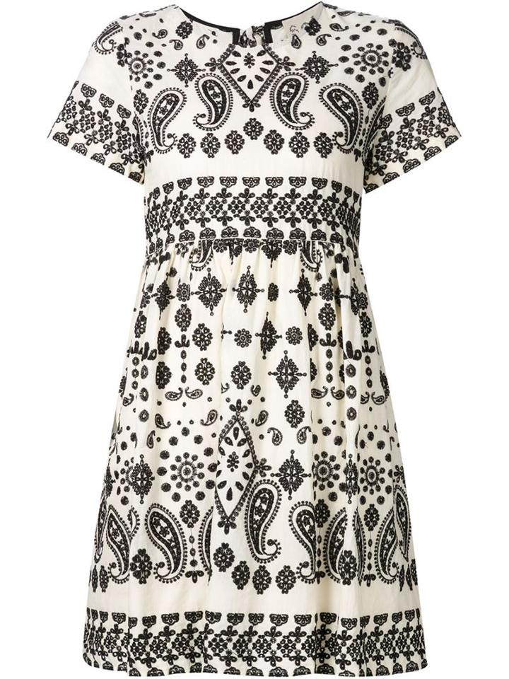 Sea Embroidered Mini Dress
