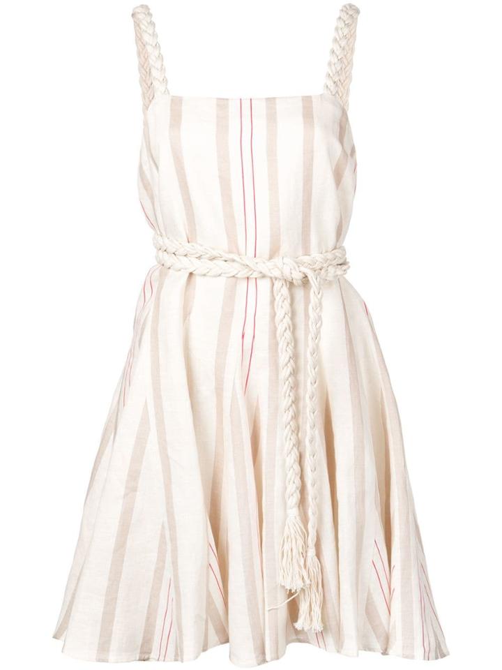 Alexis Rope-belt Mini Dress - White