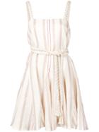 Alexis Rope-belt Mini Dress - White