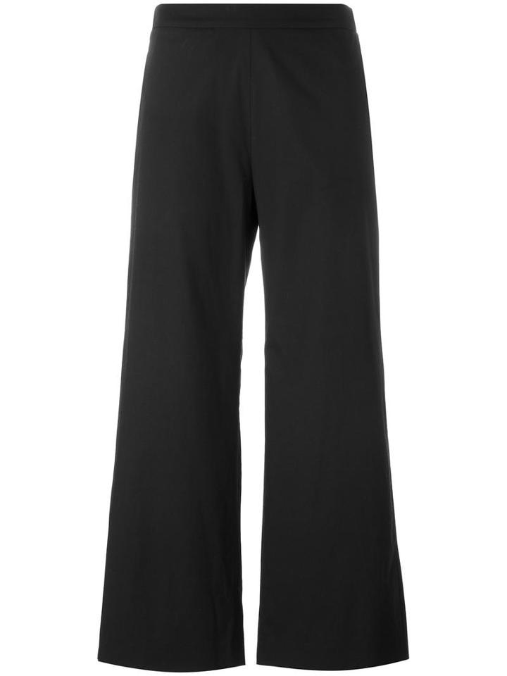 Fabiana Filippi Wide-leg Cropped Trousers, Women's, Size: 48, Black, Cotton/polyester/spandex/elastane