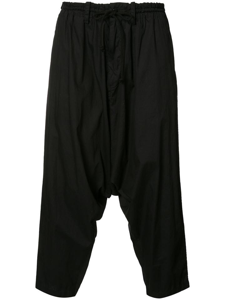Yohji Yamamoto Sarouel Panel Pants, Men's, Size: 5, Black, Cotton/polyamide/polyester