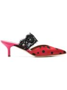 Malone Souliers Maise Ungaro Satin Mules - Red