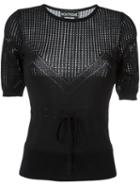Boutique Moschino Short Sleeve Jumper, Women's, Size: 44, Black, Rayon/polyamide