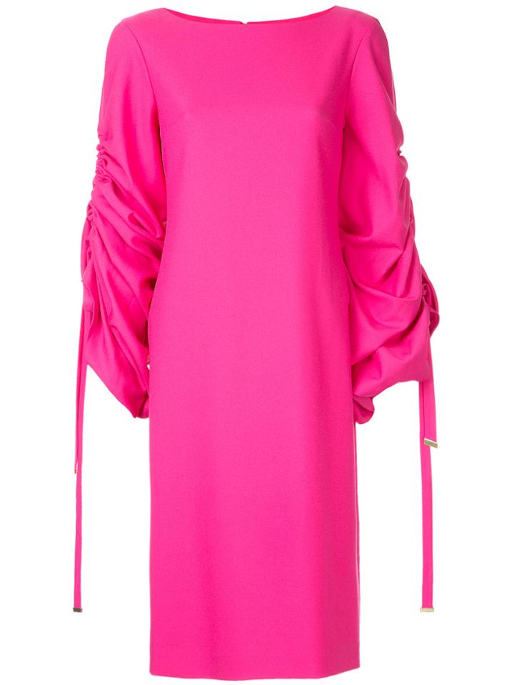 Osman Ruched Sleeve Dress - Pink & Purple