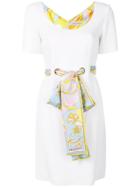 Emilio Pucci Belted Fitted Dress - White