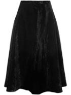 Le Ciel Bleu Velvet Flared Skirt, Women's, Size: 36, Black, Polyester