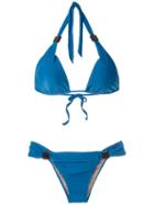 Adriana Degreas Appliqué Triangle Bikini - Blue