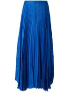 Alice+olivia Pleated Maxi Skirt, Women's, Size: 6, Blue, Silk/nylon/polyester/spandex/elastane