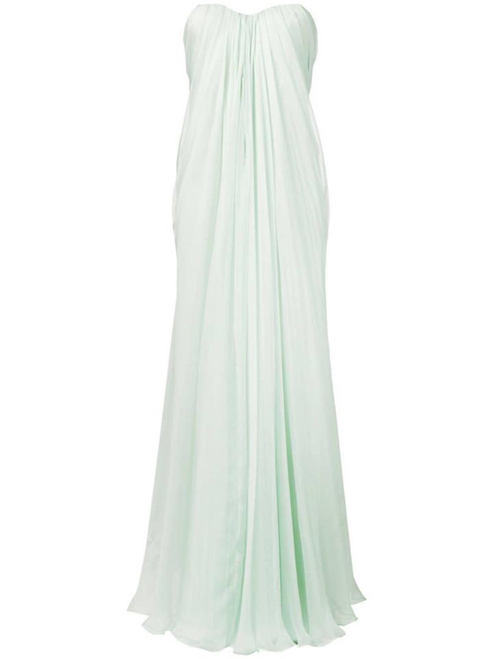 Alexander Mcqueen Strapless Evening Dress - Green