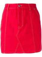 Sjyp Denim Mini Skirt - Red