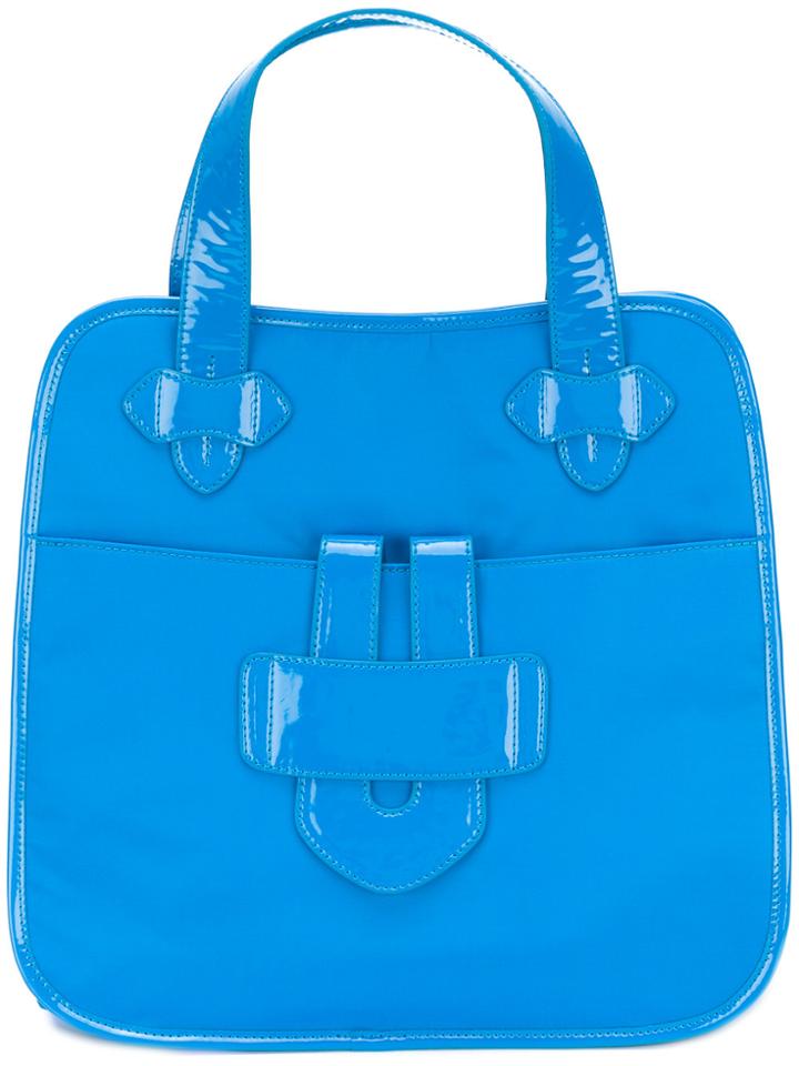 Tila March Zelig Large Contrast Trim Tote - Blue