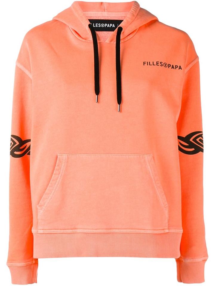 Filles A Papa Logo Print Hoodie