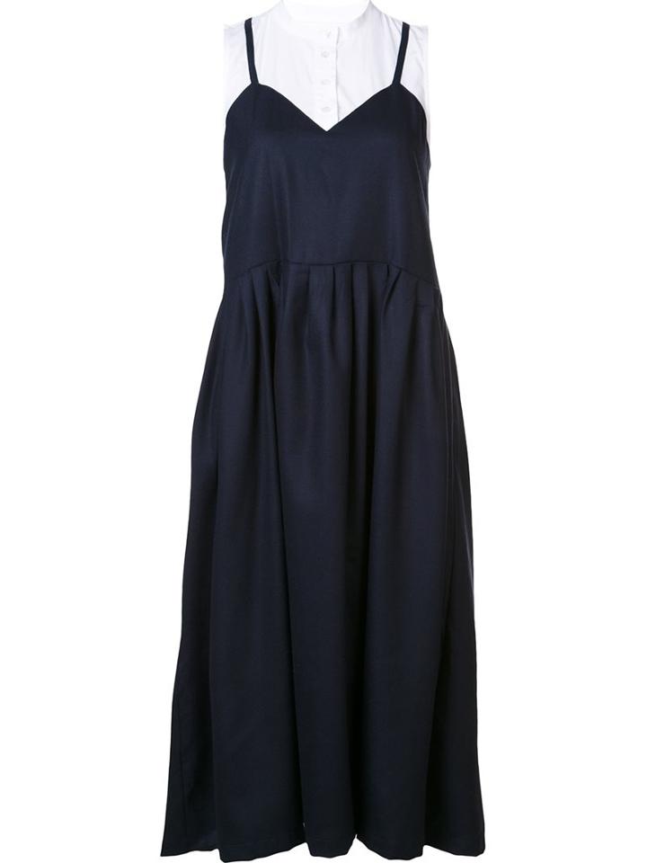 Sea Layered Dress, Women's, Size: 6, Blue, Cotton/wool