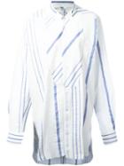 Loewe - Striped Relaxed Blouse - Women - Cotton/linen/flax - 32, Women's, White, Cotton/linen/flax
