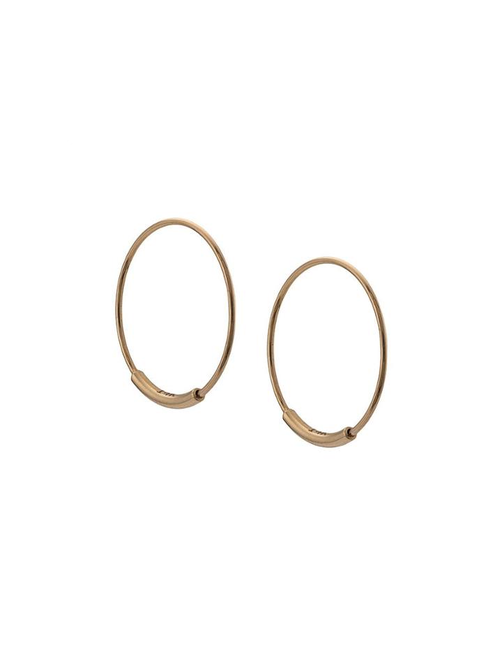 Kathleen Whitaker Slim Hoop Earrings - Gold