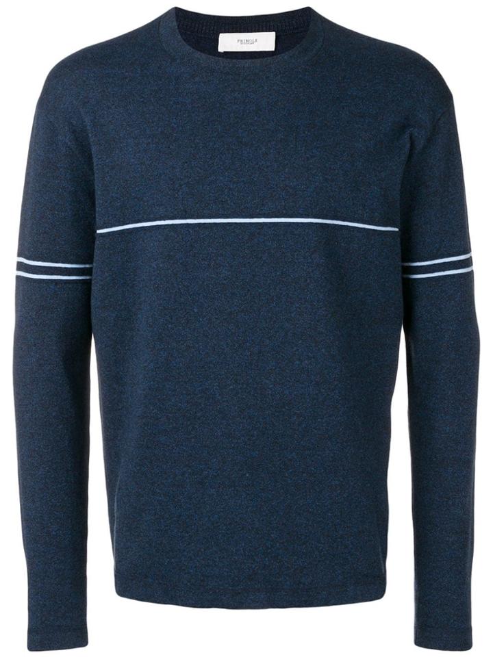 Pringle Of Scotland Melange Stripe Jumper - Blue
