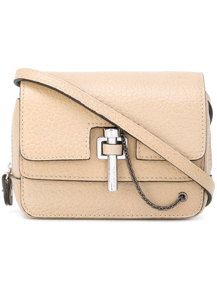 Carven Pin Clasp Crossbody Bag, Women's, Nude/neutrals