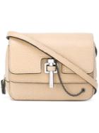 Carven Pin Clasp Crossbody Bag, Women's, Nude/neutrals