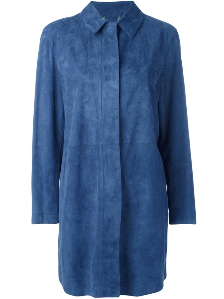 Desa Collection Classic Midi Coat - Blue