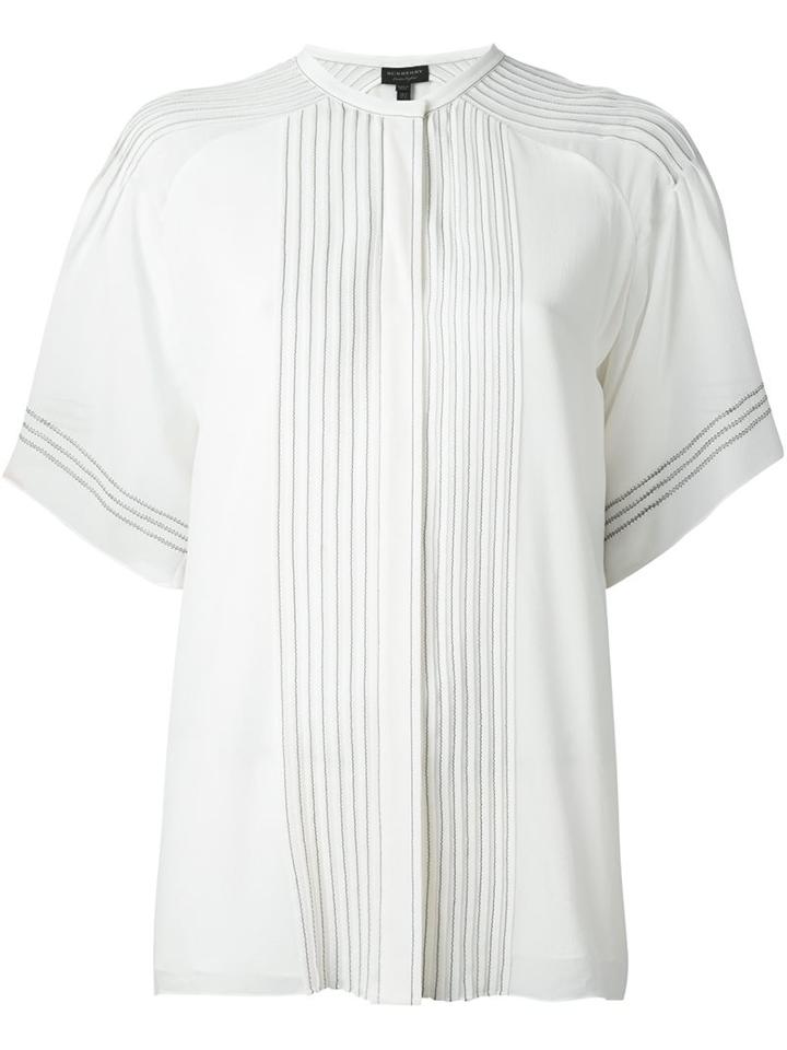 Burberry Runway Stitch Detail Short Sleeve Shirt