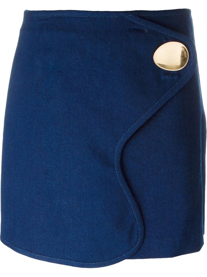 Opening Ceremony Big Button Mini Skirt