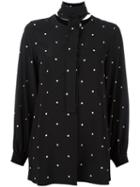 Sportmax Polka Dot Print Shirt, Women's, Size: 42, Black, Silk/acetate/polyamide