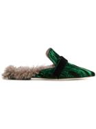Gianna Meliani Soft Trim Pointed Slippers - Green