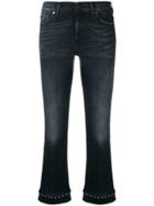 7 For All Mankind Cropped Fitted Jeans - Blue