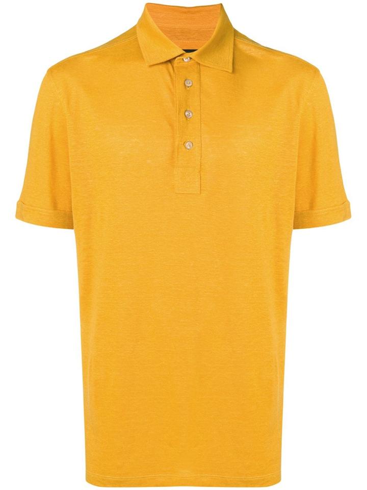 Ermenegildo Zegna Short-sleeved Polo Shirt - Yellow